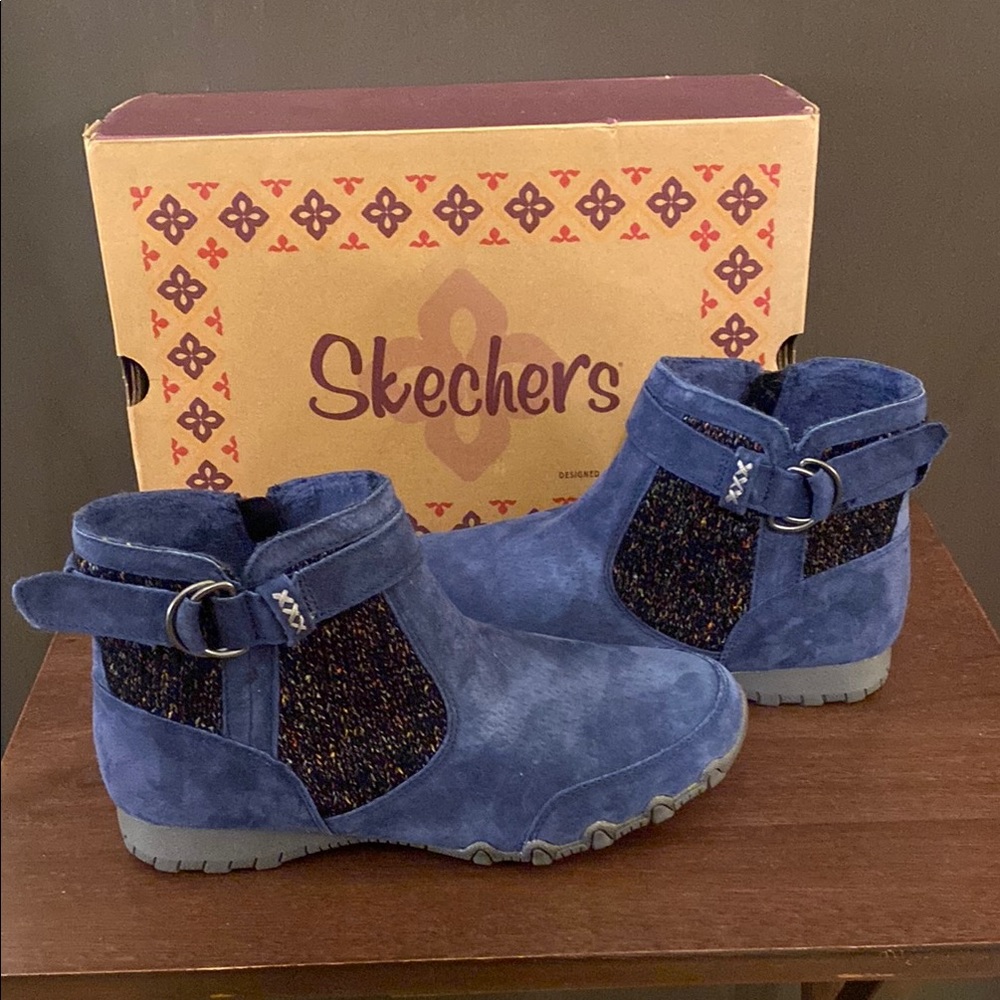 Skechers Blue Ankle Boots